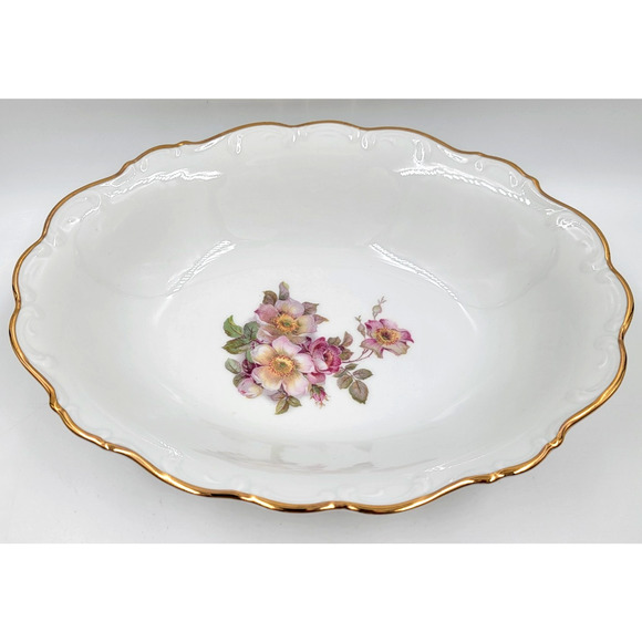 Schumann Arzberg Briar Rose 9 3/4" Oval Vegetable Bowl Bavaria Germany 1950s - Picture 5 of 8
